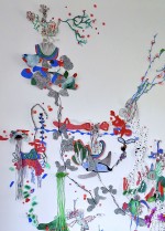 Stormy travels through spotted ponds (detail) 2022 by Fiona Cabassi
