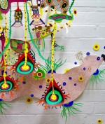 green pops & orange crackles (detail) 2015 by Fiona Cabassi